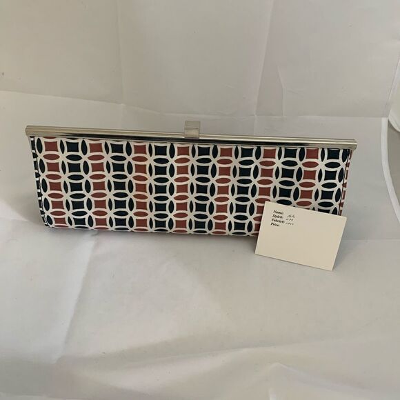 GLENDA GIES Black and Brown Framed Clutch - NEW - Picture 1 of 8